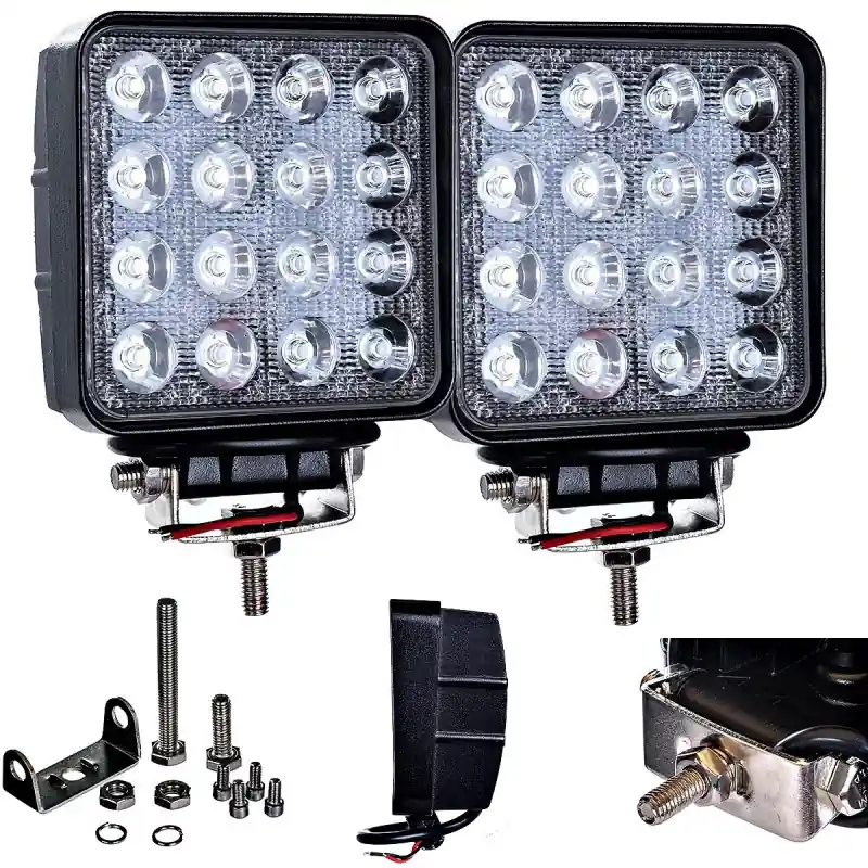 Vezi acum Lampă de Lucru Led cu halogen 48w 16x3w 12v 24v 2buc.