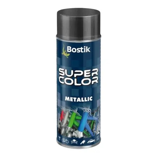Vopsea spray, negru metalizat, interior / exterior, 400 ml, Bostik Plată securizată