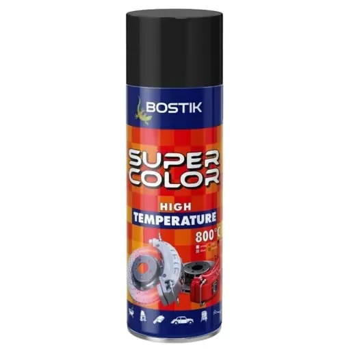 Vopsea spray, negru, termorezistenta, pana la 800°C, interior / exterior, 400 ml, Bostik Ofertă exclusivă