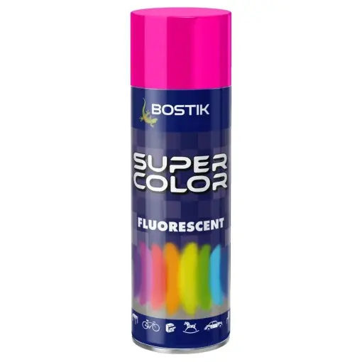 Vopsea spray, roz fluorescent, interior / exterior, 400 ml, Bostik Reduceri