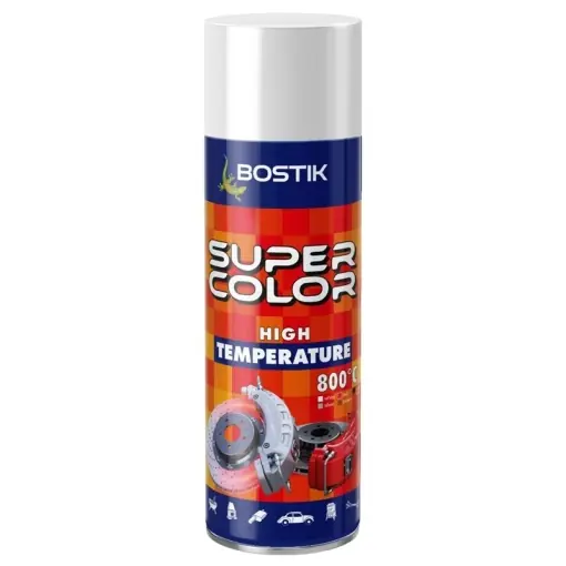 Vopsea spray, alb, termorezistenta, pana la 800°C, interior / exterior, 400 ml, Bostik Preț mic