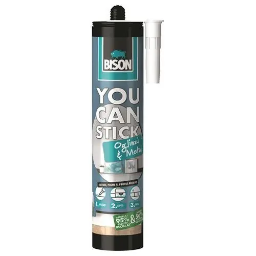 Adeziv pentru oglinzi si metal, alb, 440 g, Bison Transport gratuit
