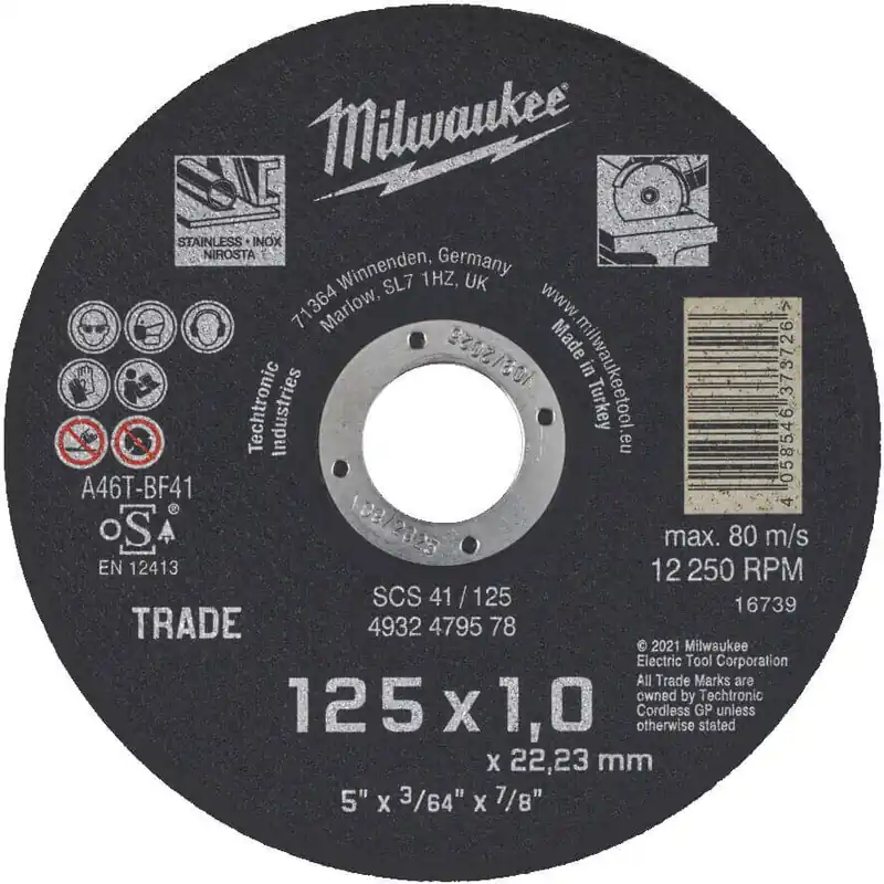 Disc taiere metal scs41/125x1mm 4932479578 Milwaukee Reducere extra