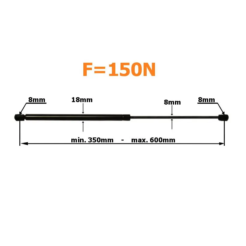 Amortizor cu gaz 600mm 150n Comandă acum