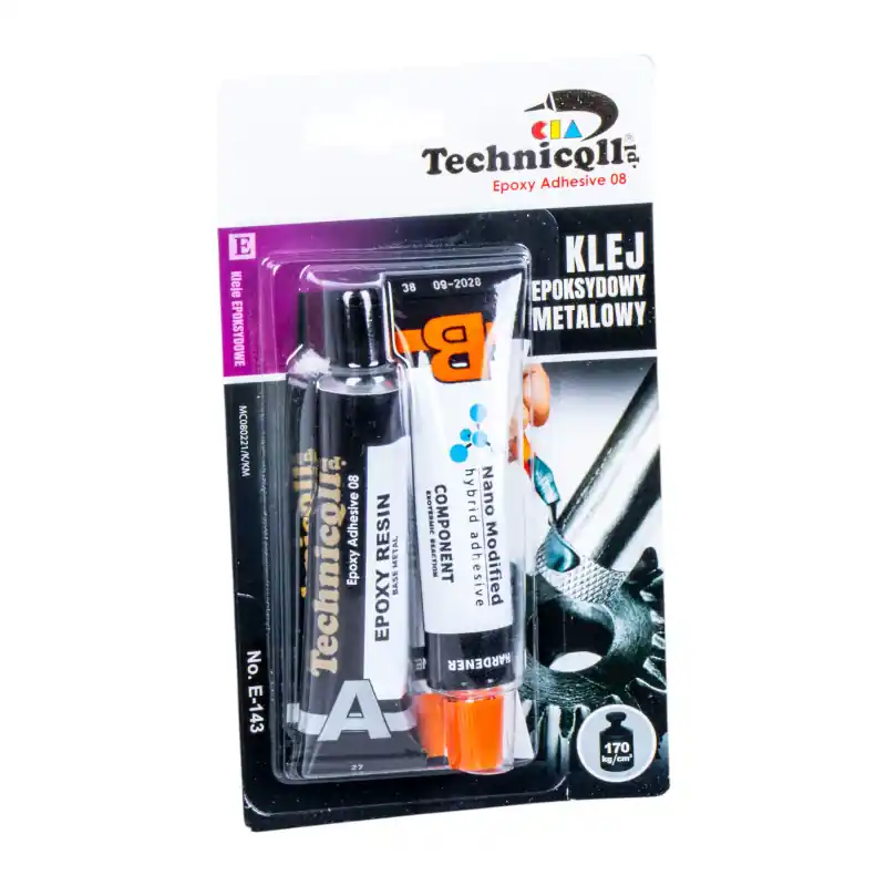 Adeziv epoxidic bicomponent 2x20 ml pentru metal Technicqll Discount