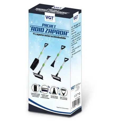 Livrare expres VADCRIS Kit auto pentru deszapezire 4 in1 (lopata perie curatitor si lamela) VPI1435