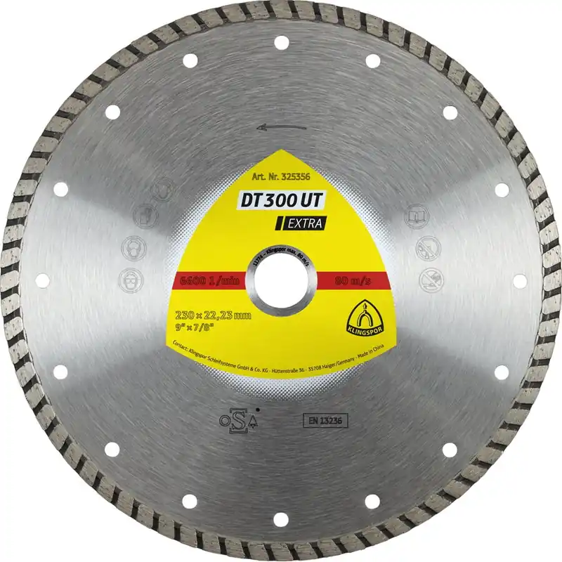 Vezi acum Disc diamantat debitare DT 300UT 230x2.5x22.23mm 325356 Klingspor
