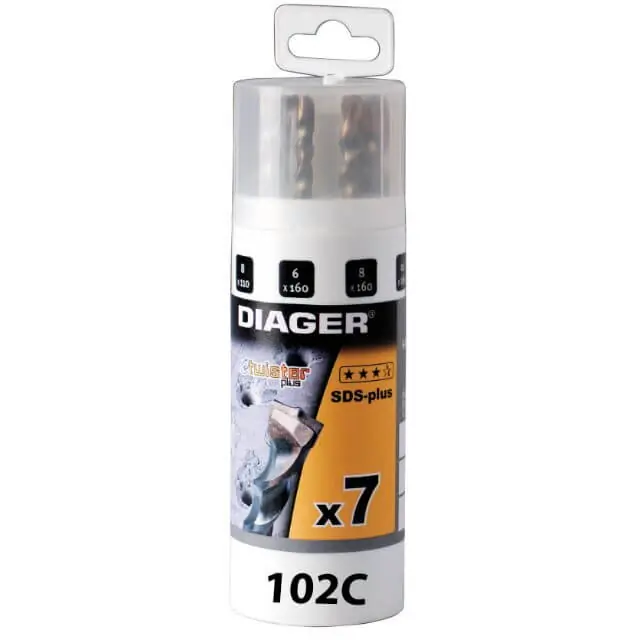 Vezi acum Set burghie sds-plus pentru beton twister/7pcs 102C Diager