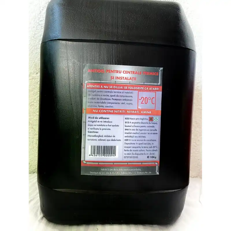 Antigel diluat pentru instalatii si centrale termice 10kg -20 Glycoxol Calitate înaltă