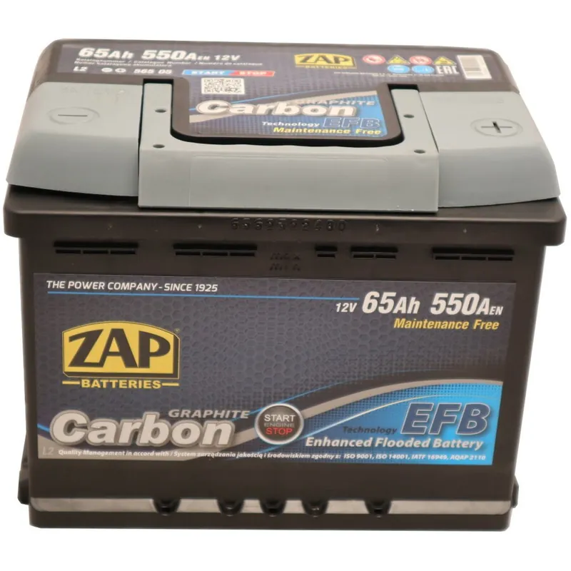 ZAP Baterie auto carbon EFB 12V 65AH Livrare expres